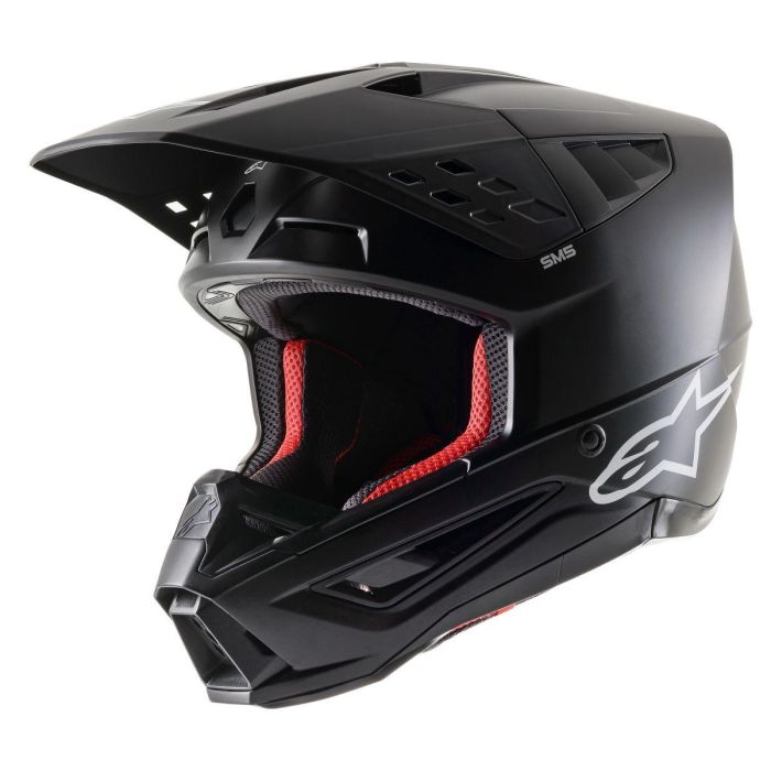 Alpinestars S5 Motocross-Helm Solid Schwarz | Gear2win