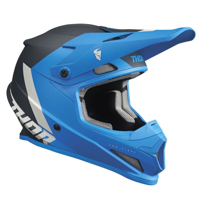 Thor Motocross-Helm Sector Chev Blau/Licht Grau