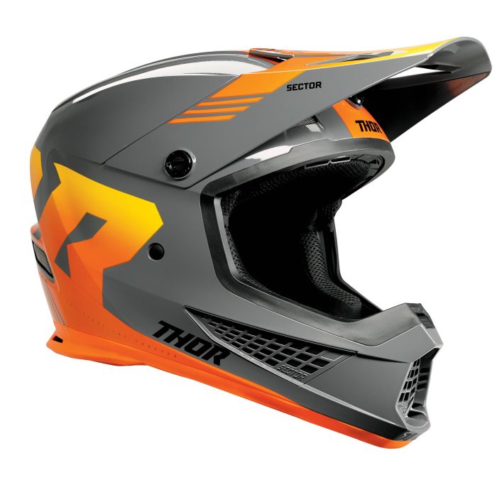 Thor Motocross-Helm Sector 2 Carve Grau/Orange | Gear2win.de