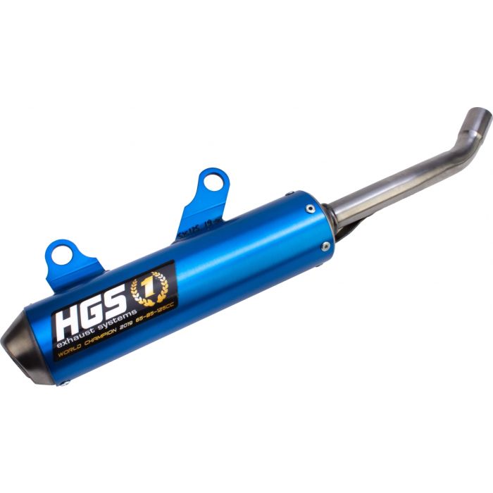 HGS - KTM/HSQ SX/TC 125 19- Schalldämpfer Alu Blau