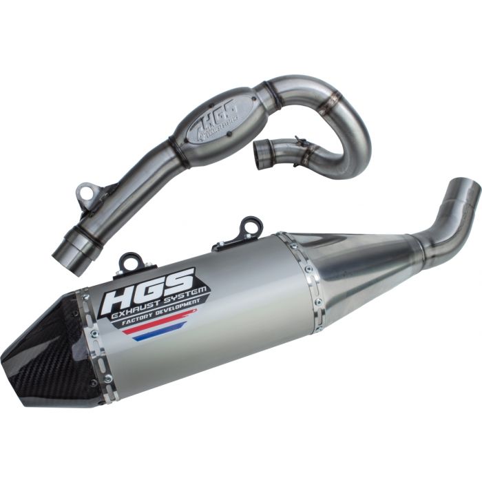 HGS - KTM/HSQ EXC-F/FE 450/500 20- Auspuff Alu Kohlenstoff Endkappe