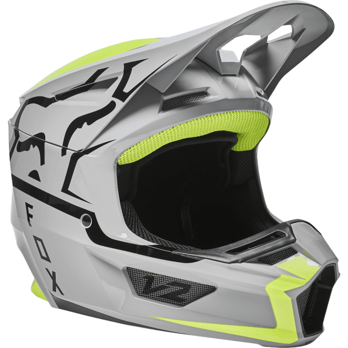 Fox V2 Merz Motocross-Helm Stahl Grau|Gear2win
