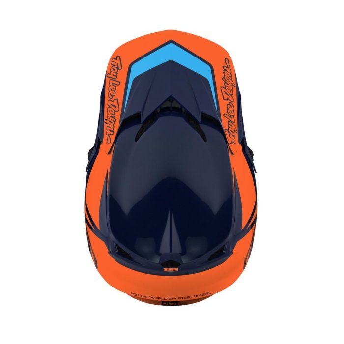 Troy Lee Designs GP Motocross-Helmschirm OVERLOAD Dunkel Blau / Orange