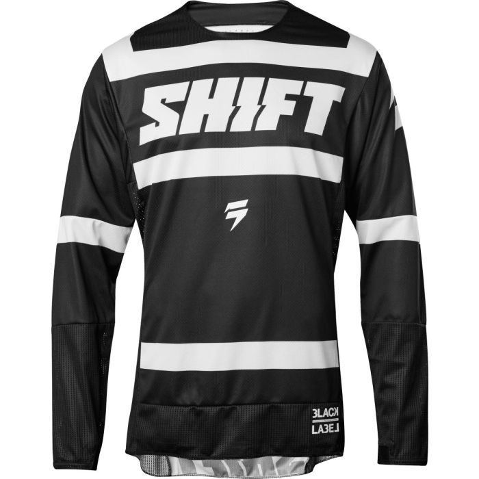 SHIFT 2018 - 3LACK STRIKE Motocross Jersey - Schwarz Weiß | Gear2win