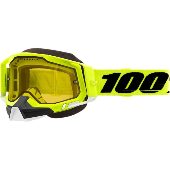 100% Crossbrille Racecraft 2 Snow Gelb Gelb | Gear2win.de