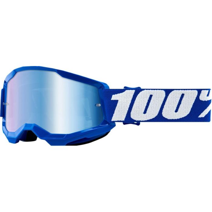 100% Crossbrille Strata 2 Jugend Blau verspiegelte Linse Blau | Gear2win.de