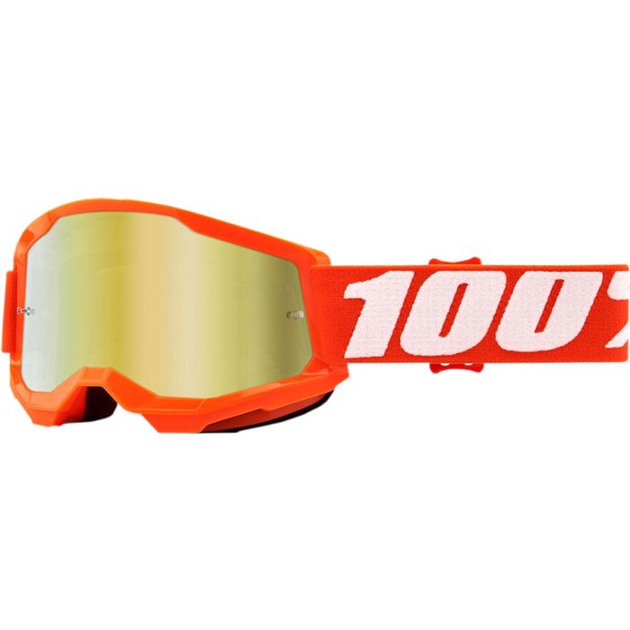 100% Crossbrille Strata 2 Jugend Orange verspiegelte Linse Gold | Gear2win.de