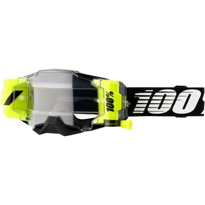 100% Motocross-Brille Armega forecast Schwarz transparent