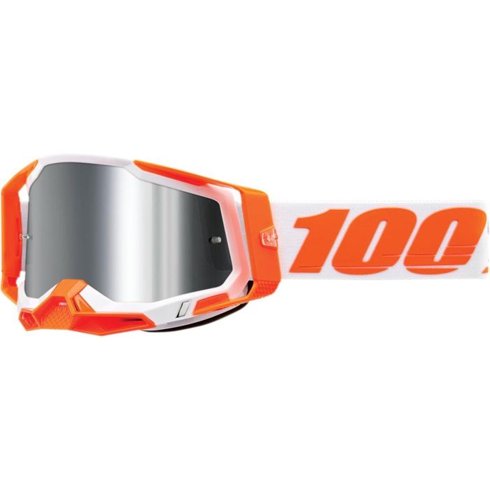 100% Motocross-Brille Racecraft 2 Orange Spiegellinse Silber FLASH | Gear2win.de