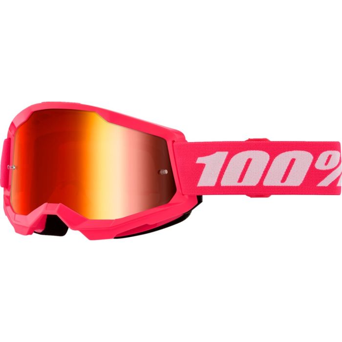 100% Motocross-Brille Strata 2 Rosa Spiegel Rot | Gear2win.de