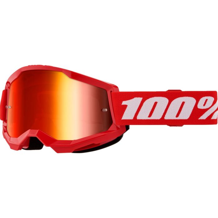 100% Motocross-Brille Strata 2 Rot Spiegel Rot | Gear2win.de