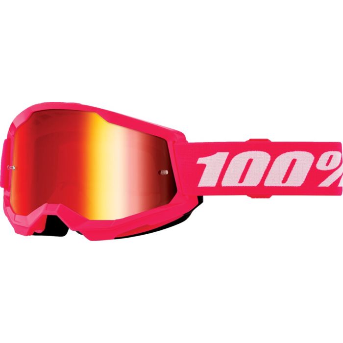 100% Motocross-Brille Strata 2 Jugend Rosa Spiegel Rot | Gear2win.de