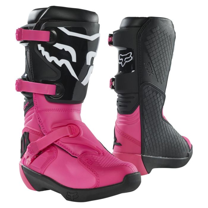 Fox Frauen Comp Motocross-Stiefel - schwarz/rosa
