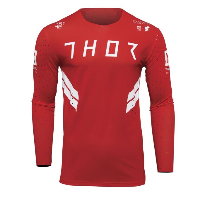 THOR Motocross-Shirt PRIME HERO Rot/Weiss | Gear2win