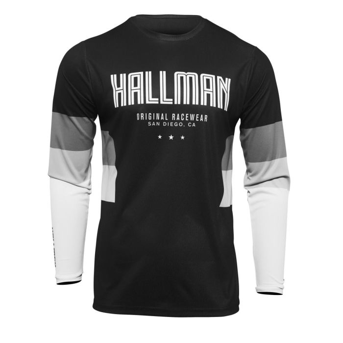 THOR HALLMAN Motocross-Shirt DIFFER DRAFT Schwarz/Weiss | Gear2win
