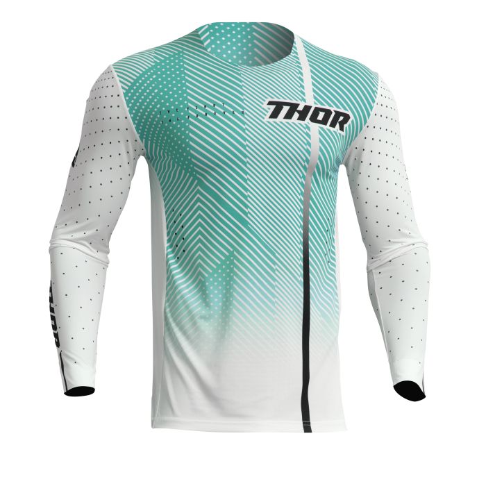 Thor Motocross-Shirt Prime Tech Weiß/Teal | Gear2win.de