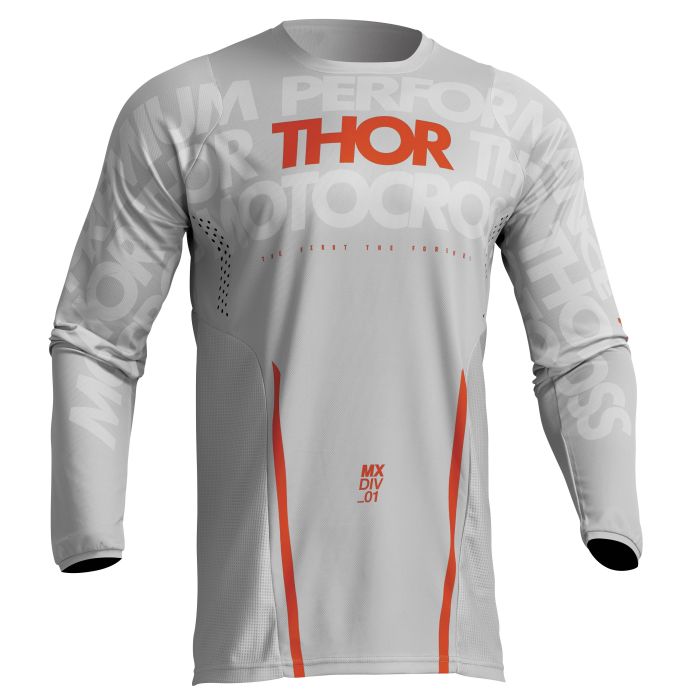 Thor Motocross-Shirt Pulse Mono Grau/Orange | Gear2win.de