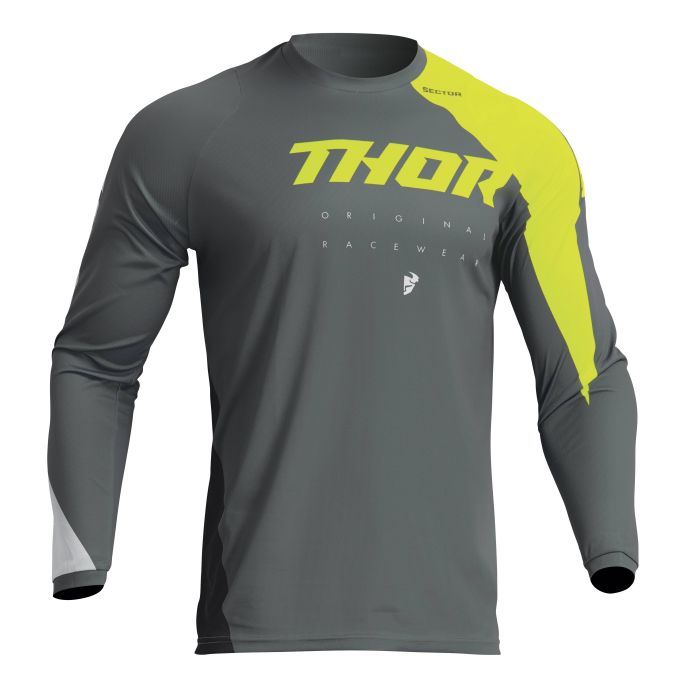 Thor Motocross-Shirt Jugend Sector Edge Grau/Acid | Gear2win.de