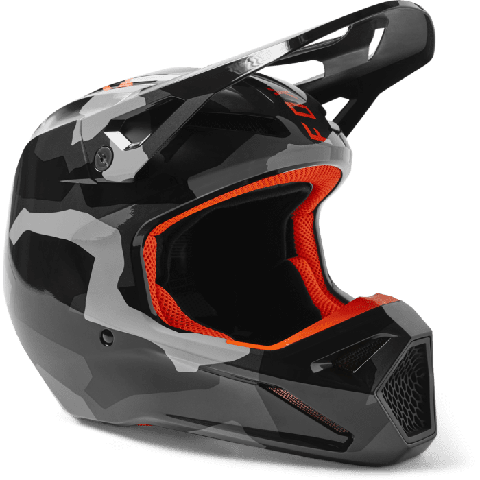 FOX V1 Bnkr Motocross-Helm Dot/Ece Grau Camo | Gear2win.de