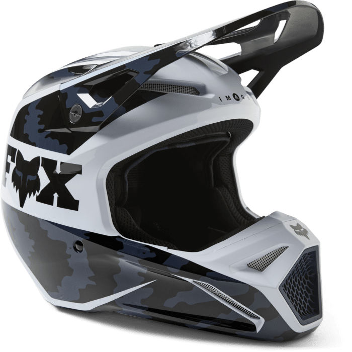 FOX Jugend V1 Nuklr Motocross-Helm Dot/Ece Schwarz | Gear2win.de