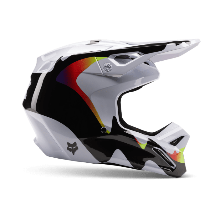 Fox V1 Motocross-Helm Kozmik Schwarz/Weiß | Gear2win.de