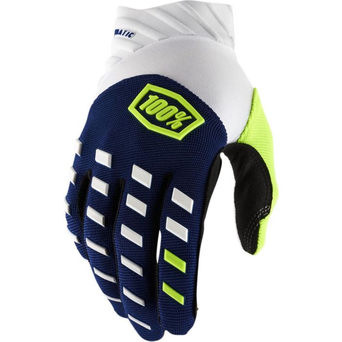 100% Motocross-Handschuhe airmatic Dunkel Blau/Weiss