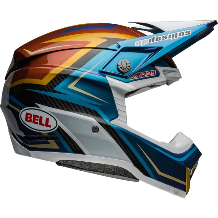 Bell Moto-10 Spherical Motocross-Helm Tomac Replica 24 Glanz Weiss/Gold | Gear2win.de