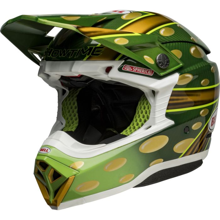 Bell Moto-10 Spherical Motocross-Helm - Mcgrath Replica 22 Gloss Gold/Grün | Gear2win.de