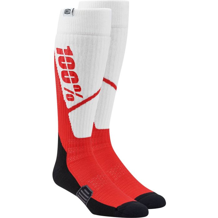 100% Socken Torque Weiß/Rot | Gear2win.de