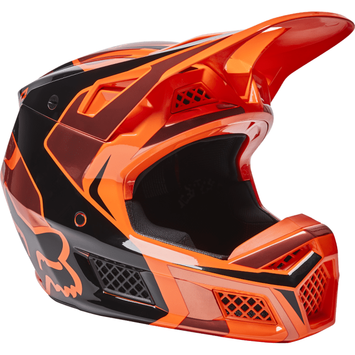 Fox V3 RS Mirer Motocross-Helm Fluo Orange|Gear2win