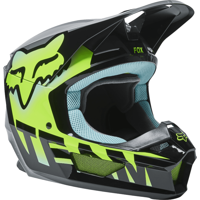Fox Jeugd V1 Trice Motocross-Helm Petroleum|Gear2win