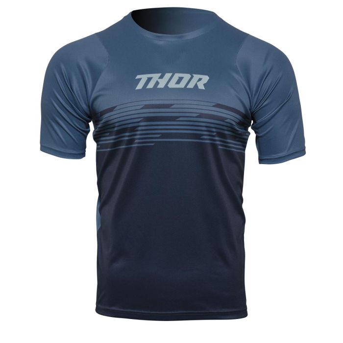 THOR Mountainbike-Shirt mit kurzen Ärmeln ASSIST SHIVER Petroleum/Dunkel Blau | Gear2win
