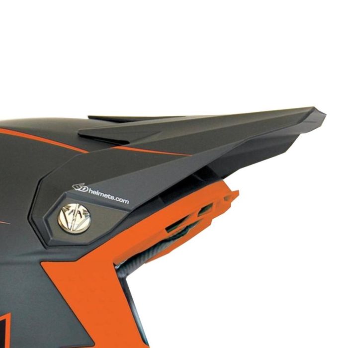 6D Motocross Helmvisier STEALTH - CHARCOAL/Orange | Gear2win.de
