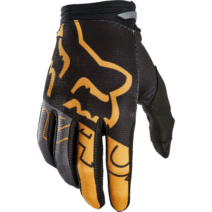 Fox 180 Peril Motocross-Handschuhe Schwarz Gold|Gear2win