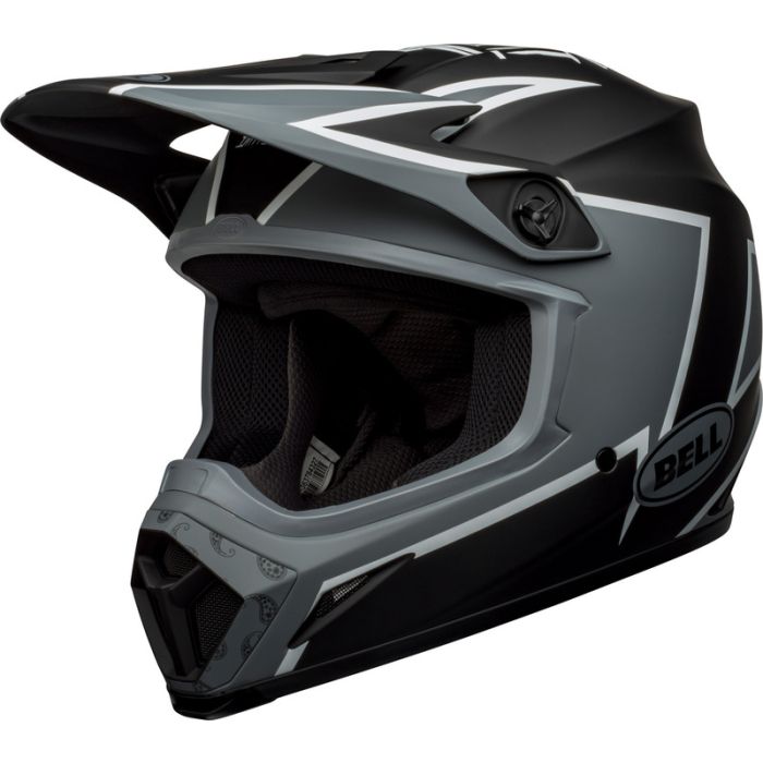 BELL Mx-9 Mips Motocross-Helm Twitch Matte Schwarz/Gray/Weiß | Gear2win.de