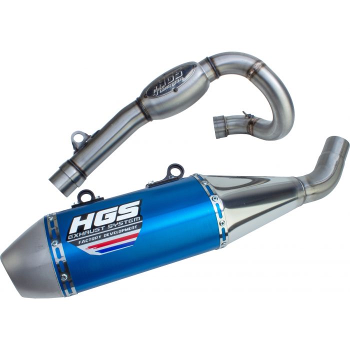 HGS - KTM/HSQ SX-F/FC 350 19- Auspuff Alu Blau