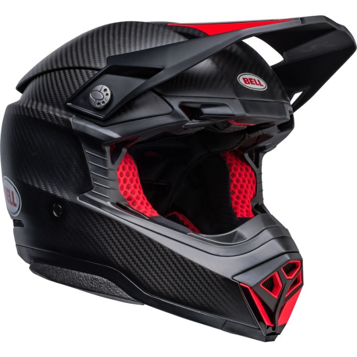 Bell Moto-10 Spherical Motocross-Helm Satin/Glanz Schwarz/Rot | Gear2win.de
