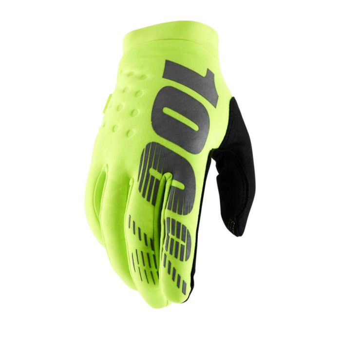 100% Jugend Brisker Motocross Handschuhe Fluo Gelb | Gear2win