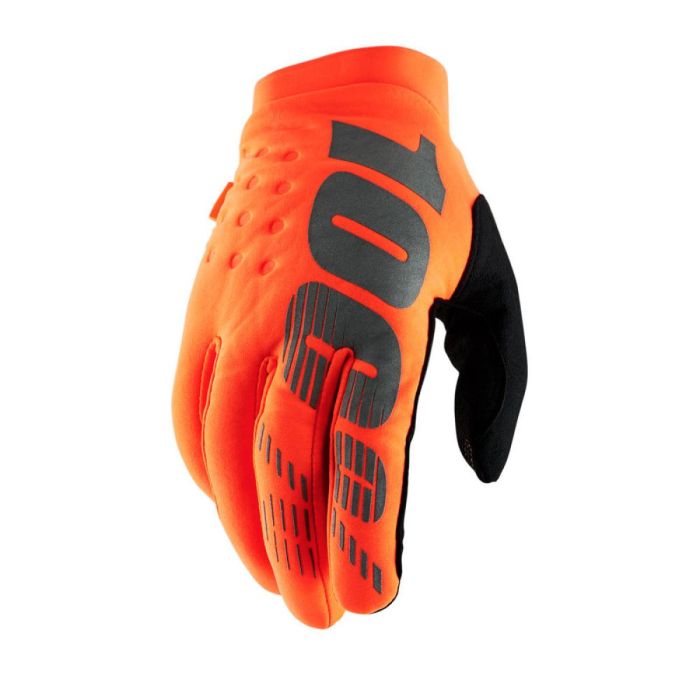 100% Jugend Brisker Motocross Handschuhe Orange Schwarz | Gear2win