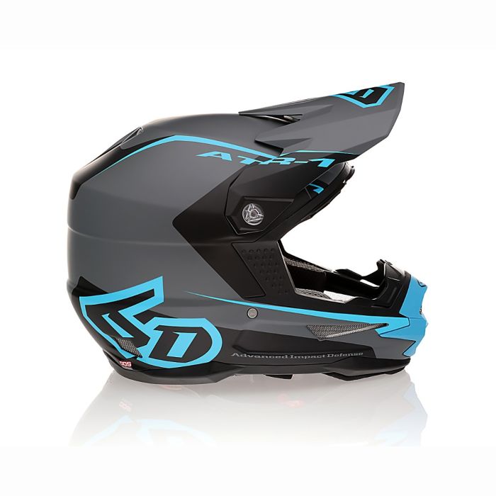 6D Motocross-Helm Atr-1 Stealth Cyan Matte | Gear2win.de