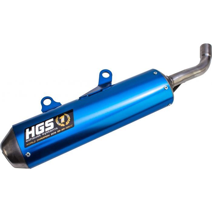 HGS - KTM/HSQ SX/TC 250 19- Schalldämpfer Alu Blau