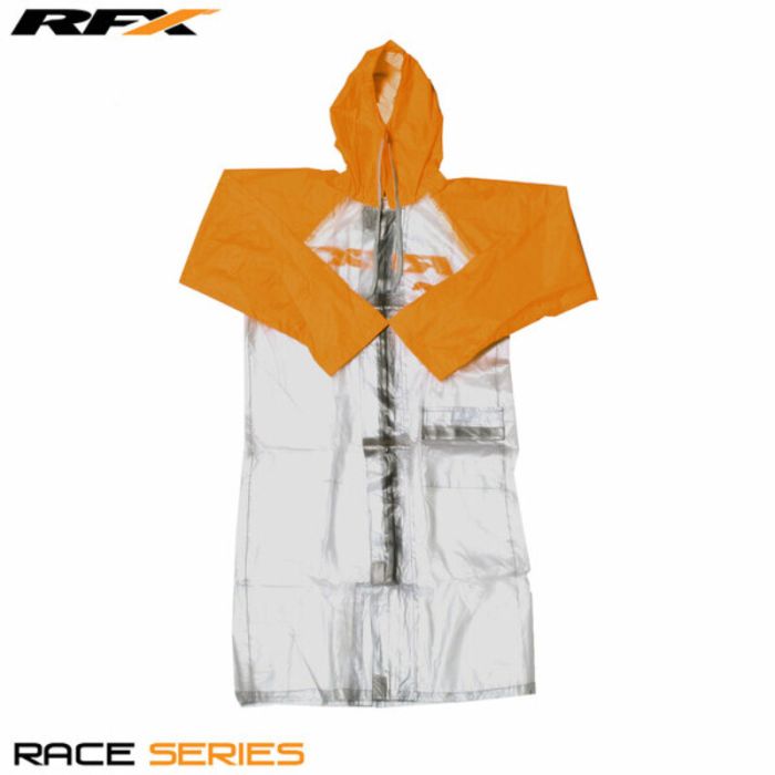 RFX Race Regenmantel lang (Clear/Orange) Size Adult Large | Gear2win.de