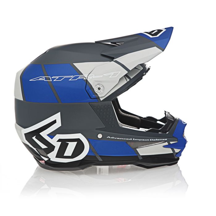 6D Motocross-Helm ATR-1 Shear Matte Blau/Grau/Schwarz | Gear2win.de