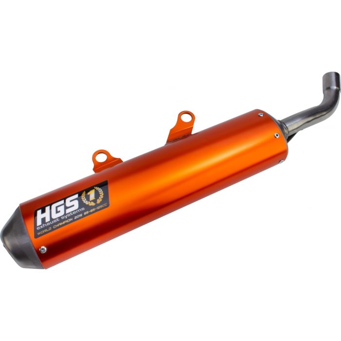 HGS - KTM/HSQ EXC/TE 250 300 20- Schalldämpfer Alu Enduro Orange