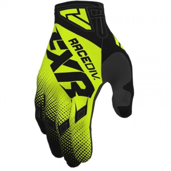 FXR Factory Ride Adjustable MX Motocross Handschuhe Schwarz/Hi Vis | Gear2win