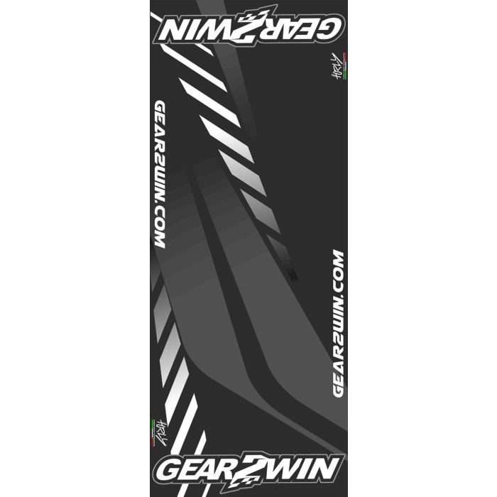 GEAR2WIN - Motocross Umweltmatten  200X95CM - Schwarz WAVE | Gear2win