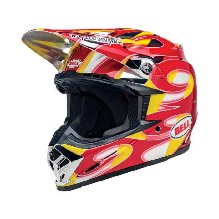 Bell Moto-9 MIPS Motocross-Helm McGrath Replica Gloss Rot/Gelb/Chrome | Gear2win.de