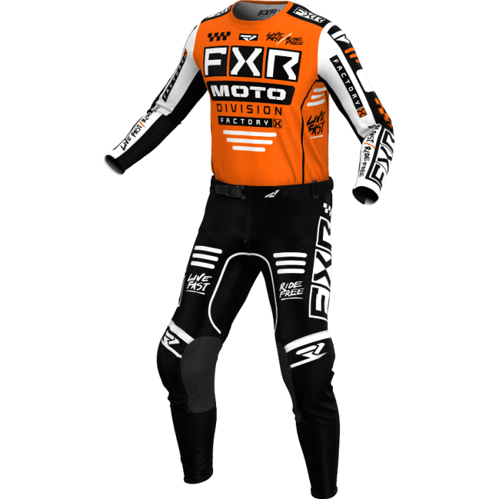 FXR Jugend Podium Gladiator Orange Weiss Motocross-Kombis