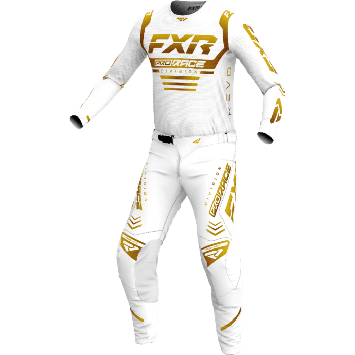 FXR Revo Mx Weiss/Gold Motocross-Kombis