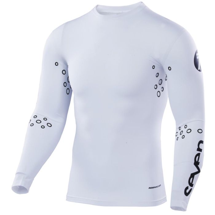 Seven Motocross-Shirt Zero Compression Staple Laser Cut Weiss